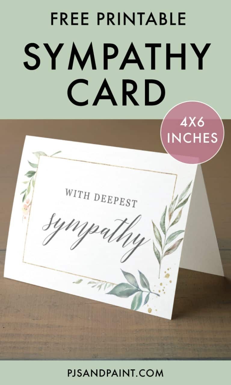 Free Printable Sympathy Card Instant Download Pjs And Paint Free