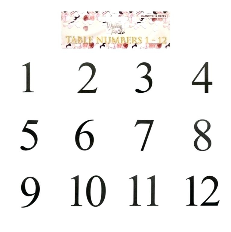 free printable table number cards