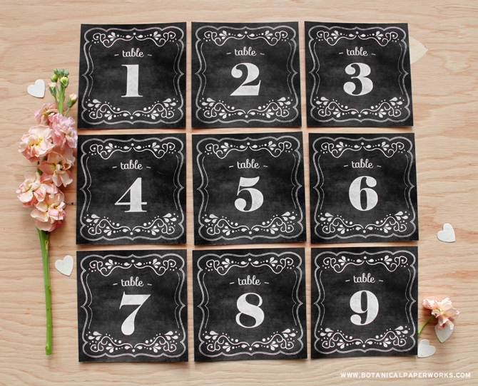Free Printable Table Number Cards Template Brokeasshome