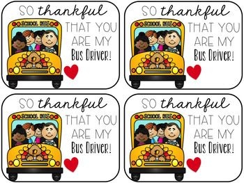 Free Printable Thank You Bus Driver Cards Gastjoy