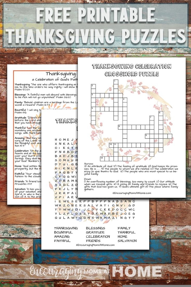 Free Printable Thanksgiving Puzzles Focused On God S Faithfulness 