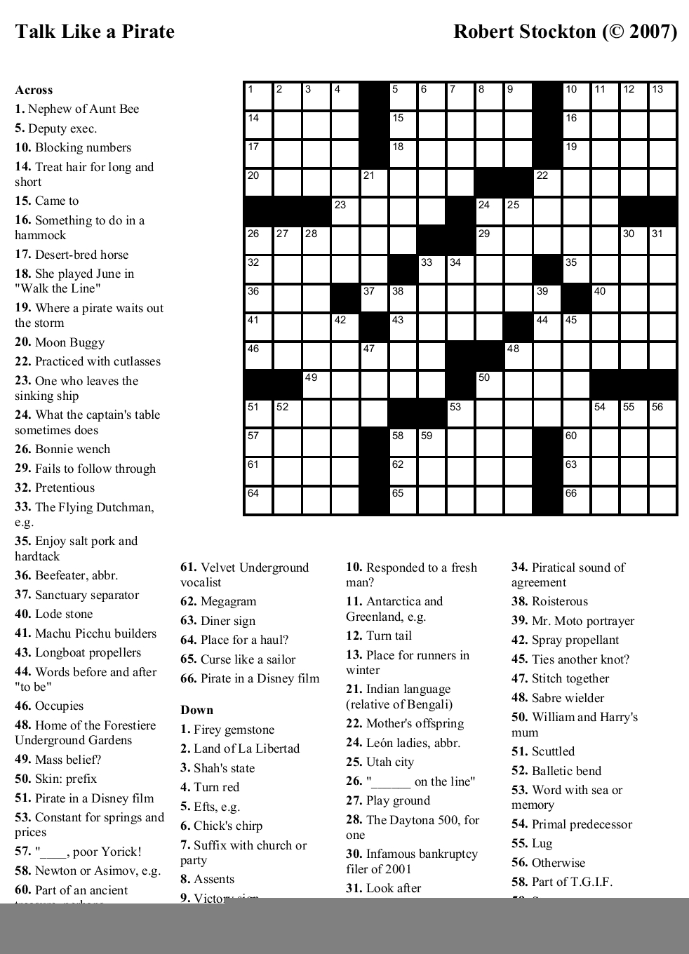 Free Printable Themed Crossword Puzzles Halloween Printable Crossword