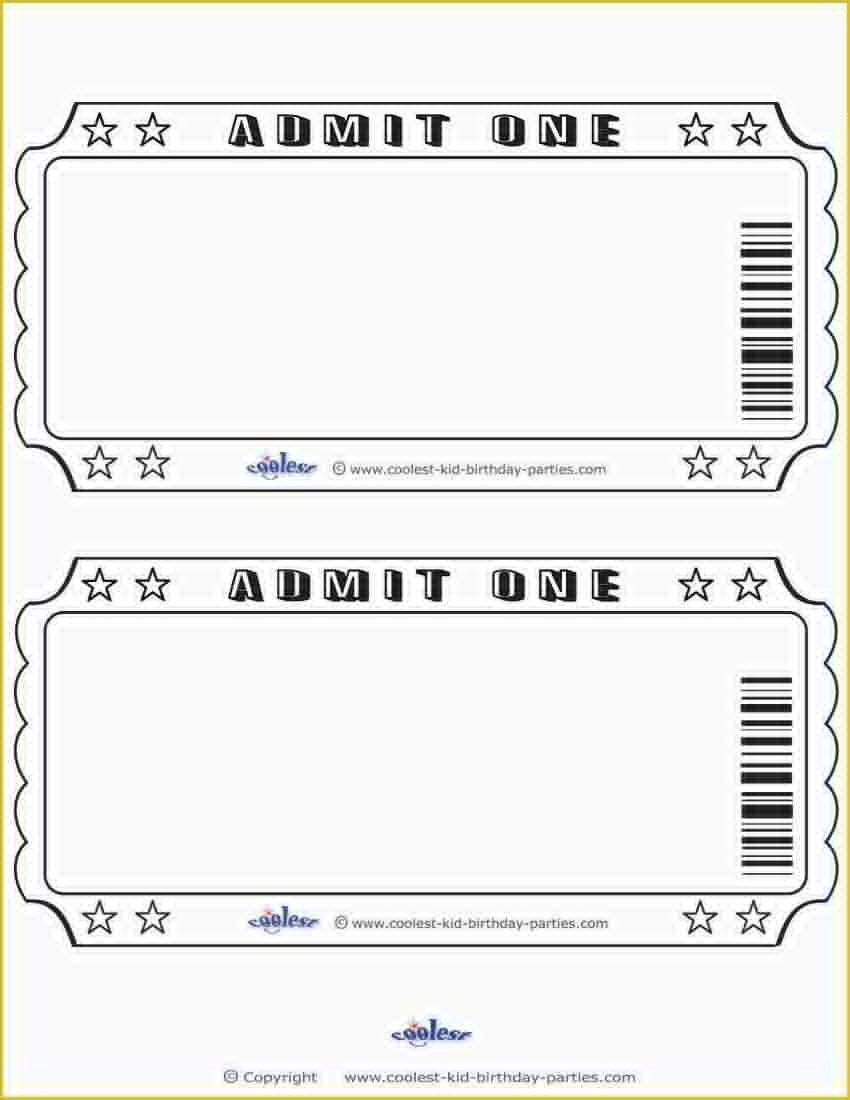 Free Printable Ticket Template Of Free Printable Raffle Tickets 