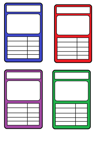 Free Printable Top Trumps Template Free Templates Printable