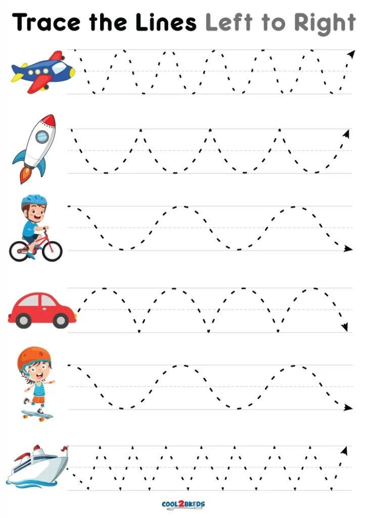 Free Printable Tracing Lines Worksheets Preschool Worksheets 