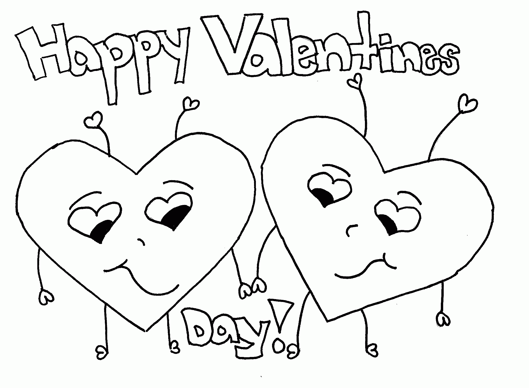 valentine free coloring pages