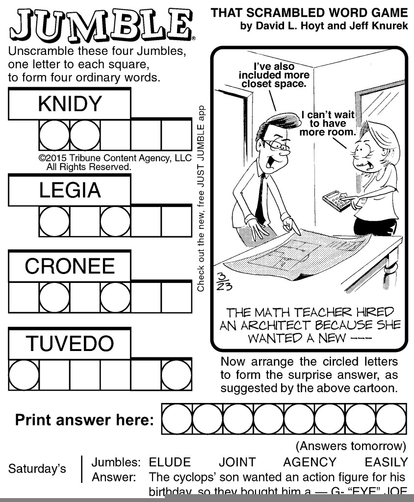 Free Printable Word Jumble Puzzles For Adults Fanny Printable