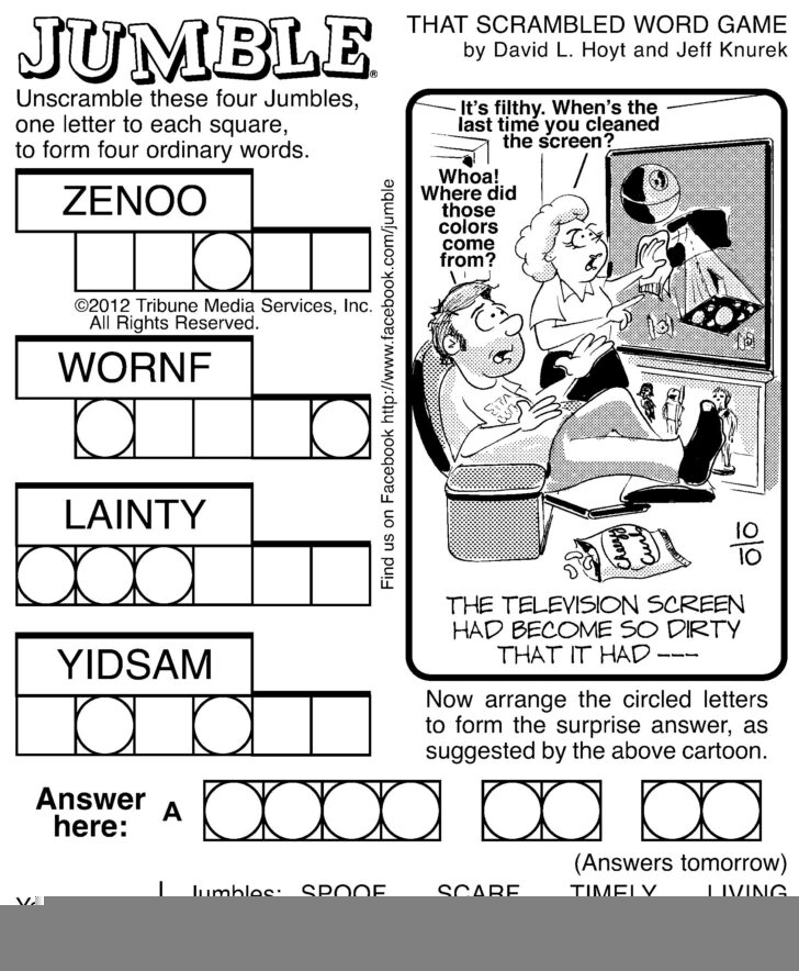Free Printable Word Jumble Puzzles For Adults Free Printable Rossy