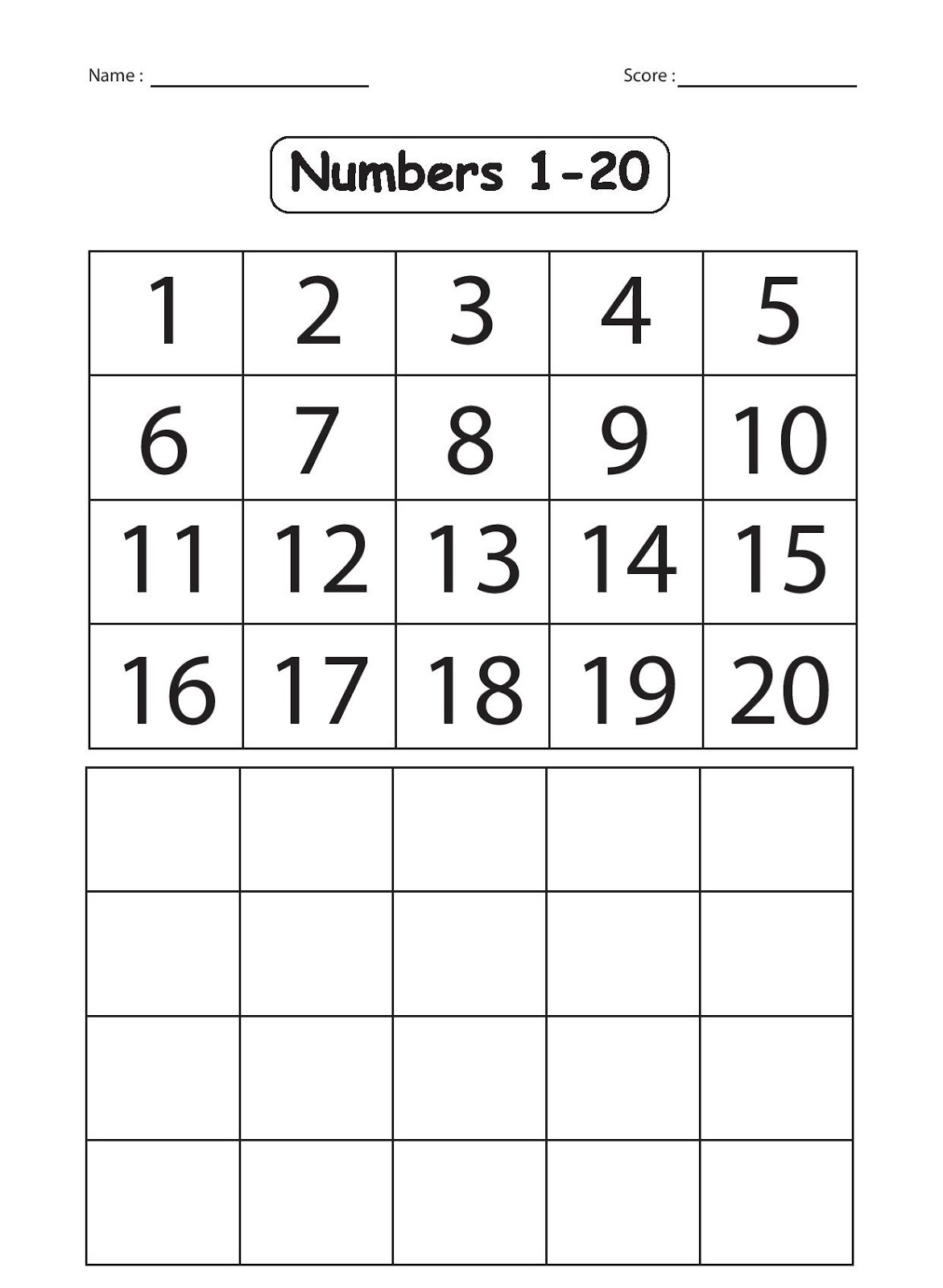 Free Printable Worksheets For Writing Numbers 1 20 Printable Worksheets