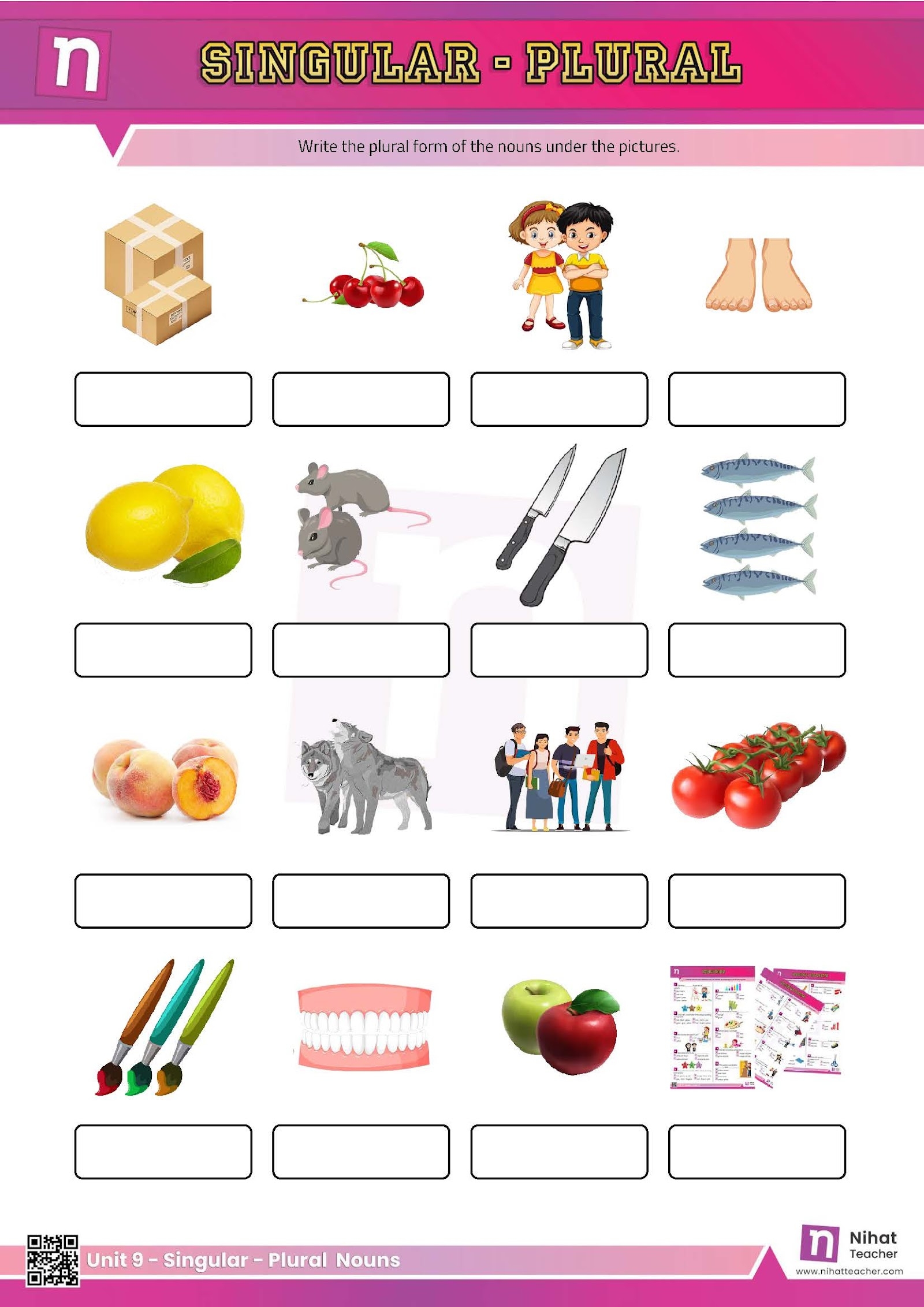 Free Printable Worksheets Nouns Singular And Plural Download Free 