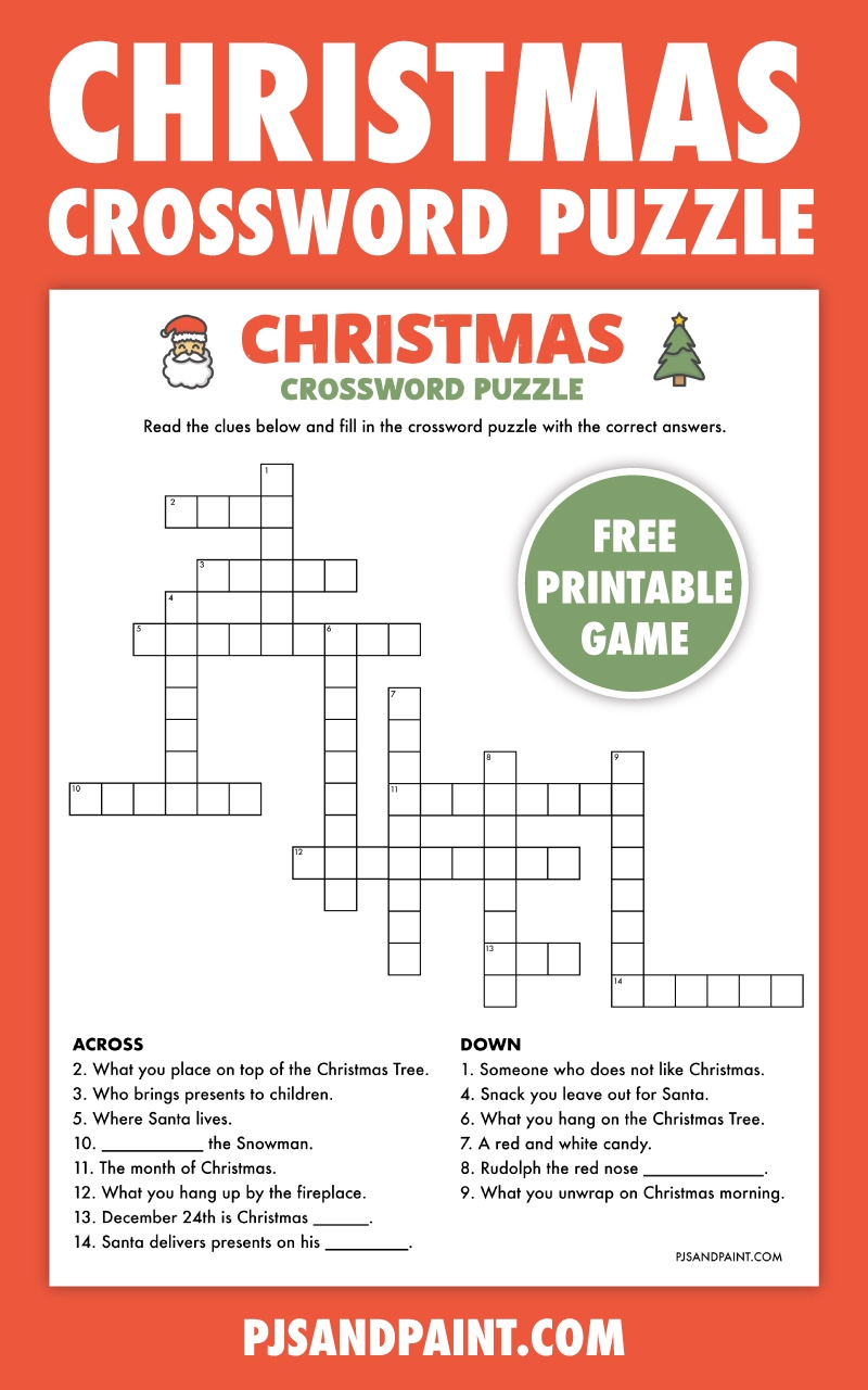 xmas crossword puzzles printable