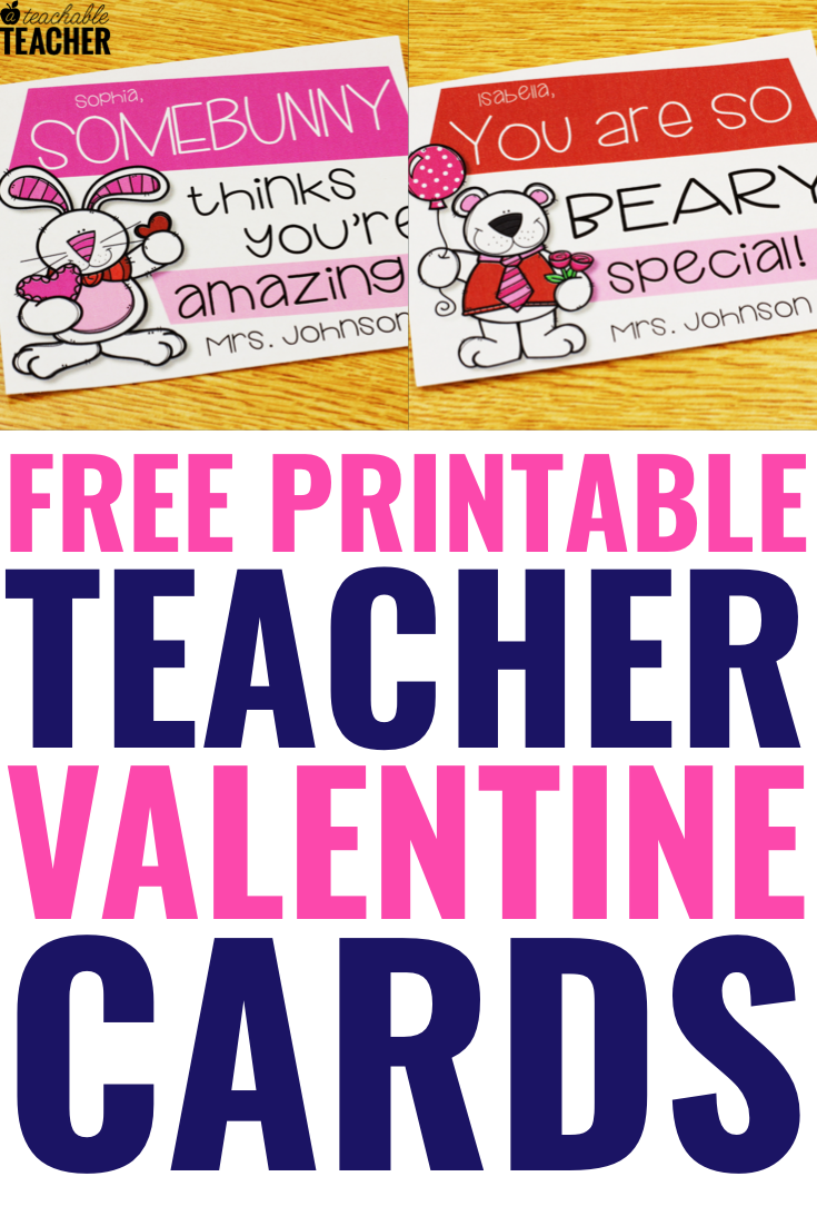 free printable valentine card for teacher