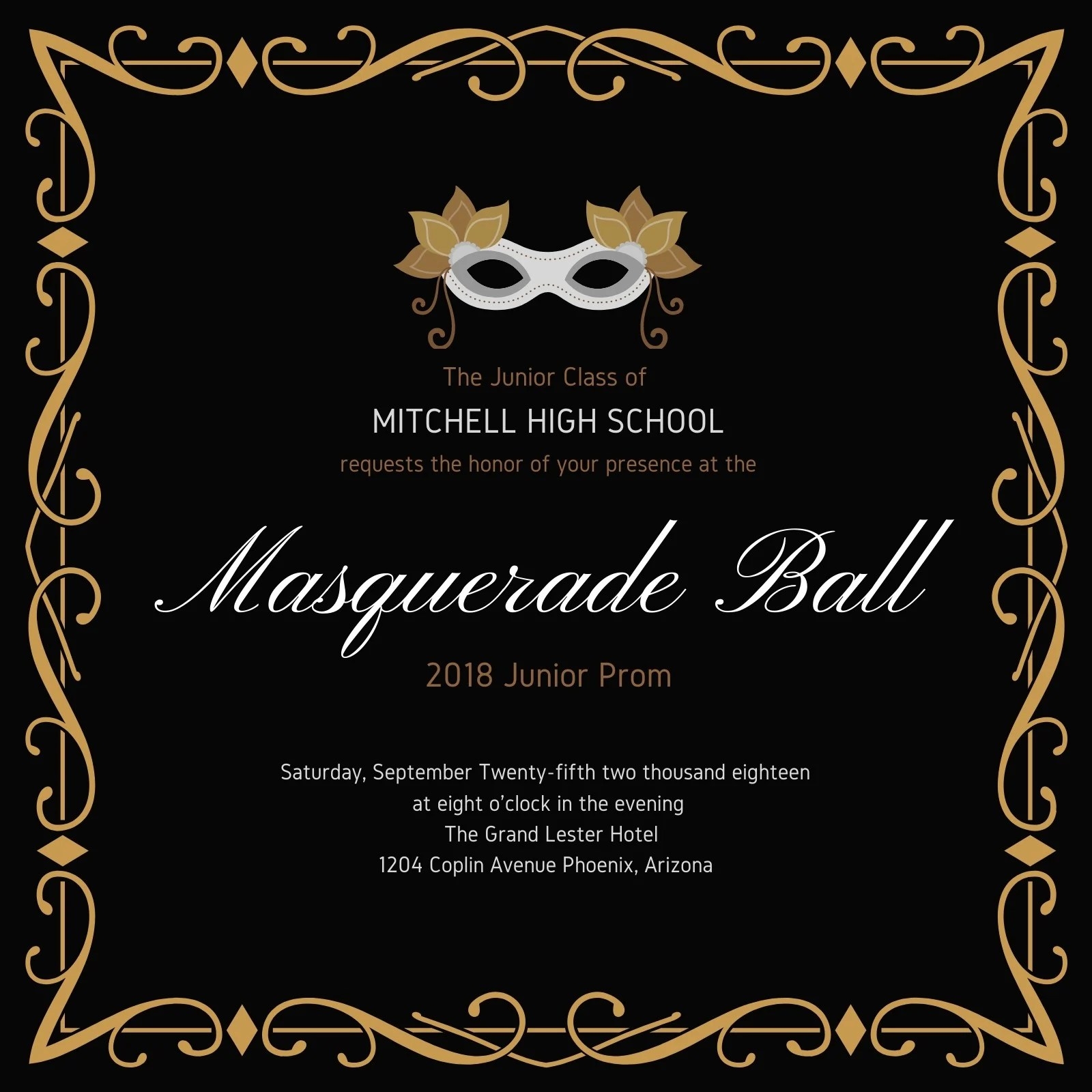 prom invitation templates