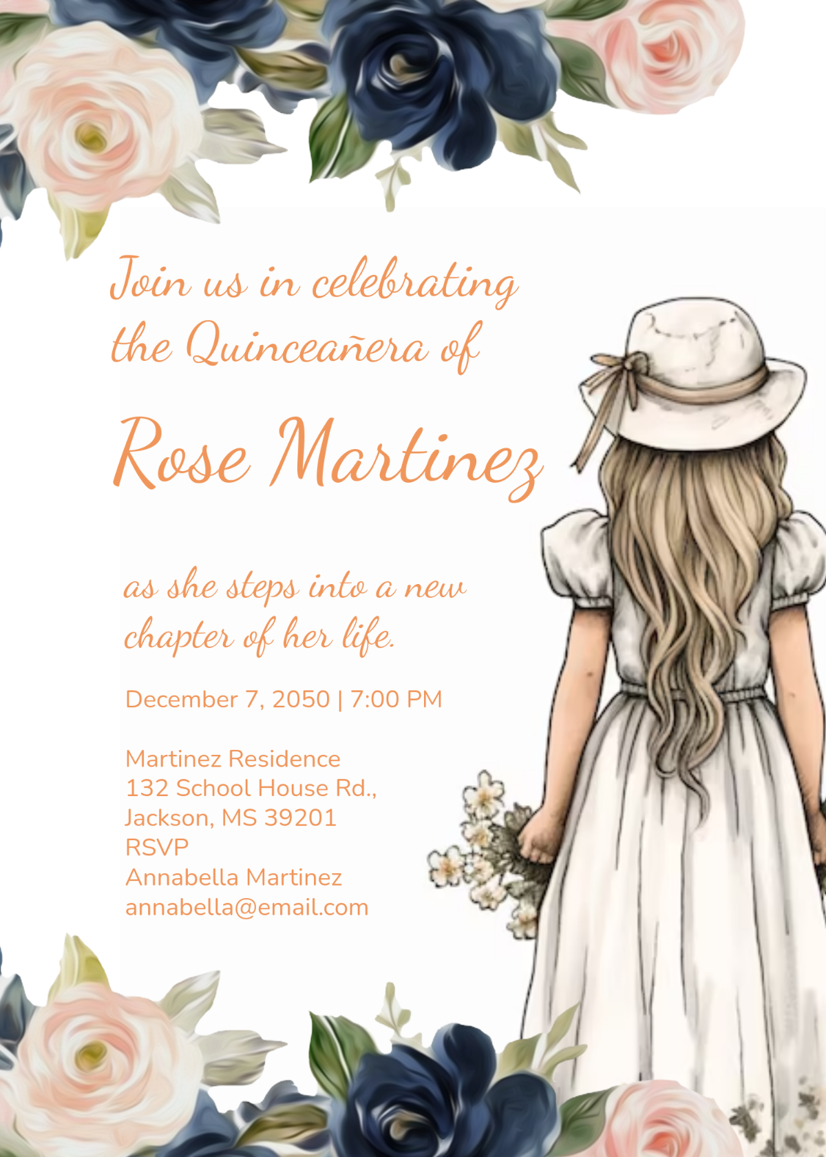 Free Quincea era Invitation Templates Editable And Printable