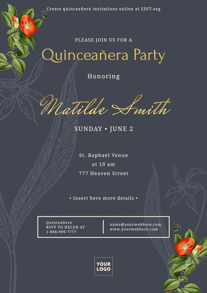 free quinceanera invitation templates