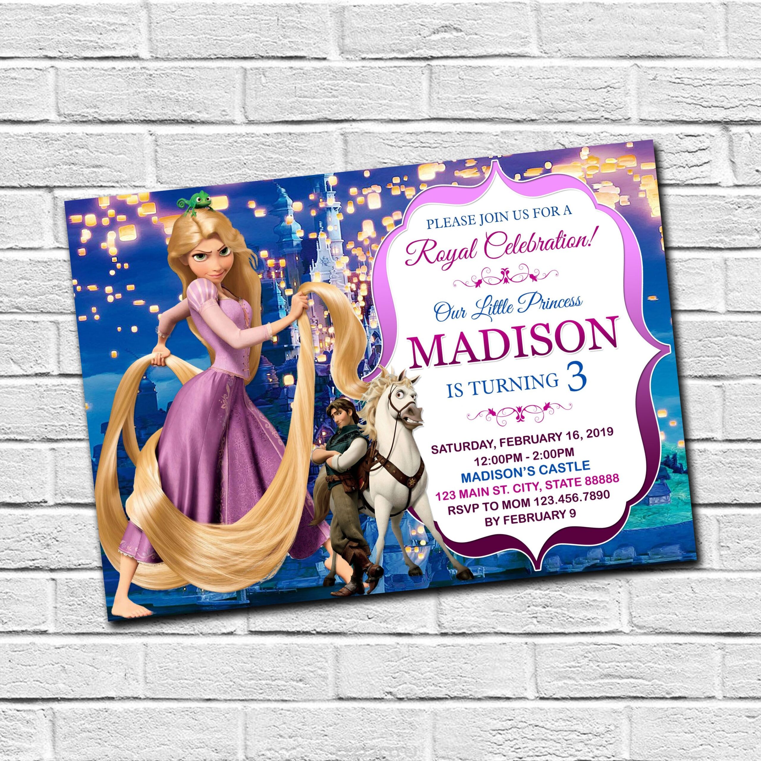 Free Rapunzel Invitation Template Social Media Template