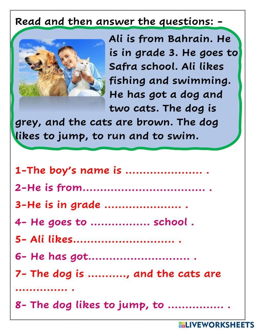 Free Reading Worksheet For 3rd Graders Download Free Reading Worksheet 