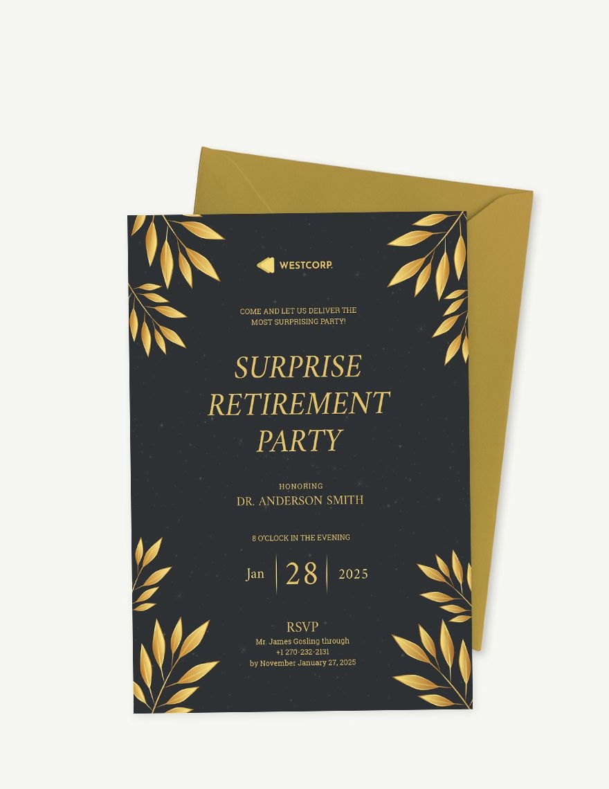 retirement party invitation template free