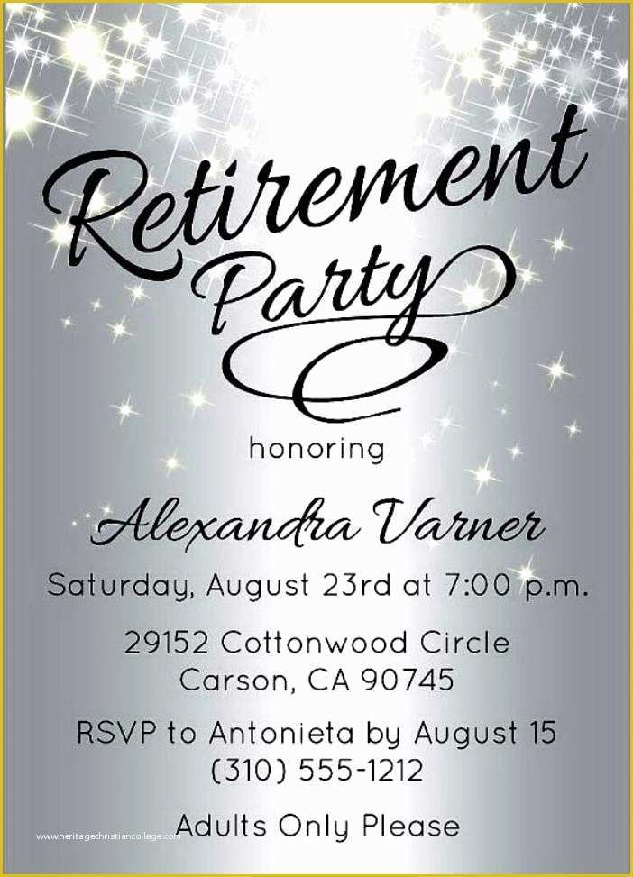 Free Retirement Party Invitation Flyer Templates Of Retirement 