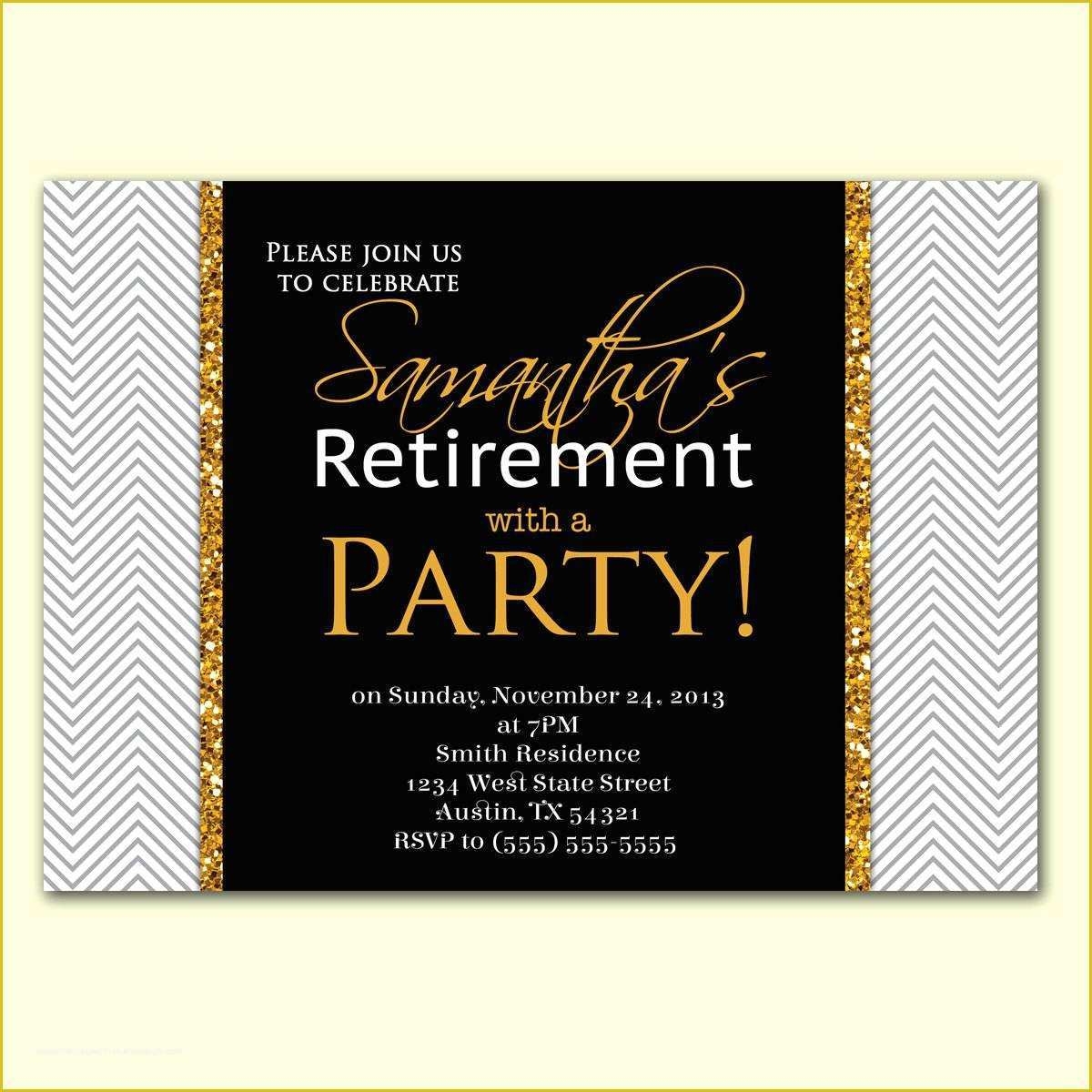 Free Retirement Party Invitation Flyer Templates Of Retirement