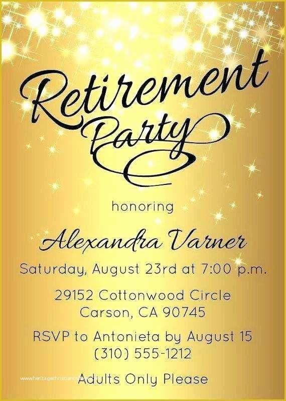 Free Retirement Party Invitation Templates For Word Of Retirement Party 