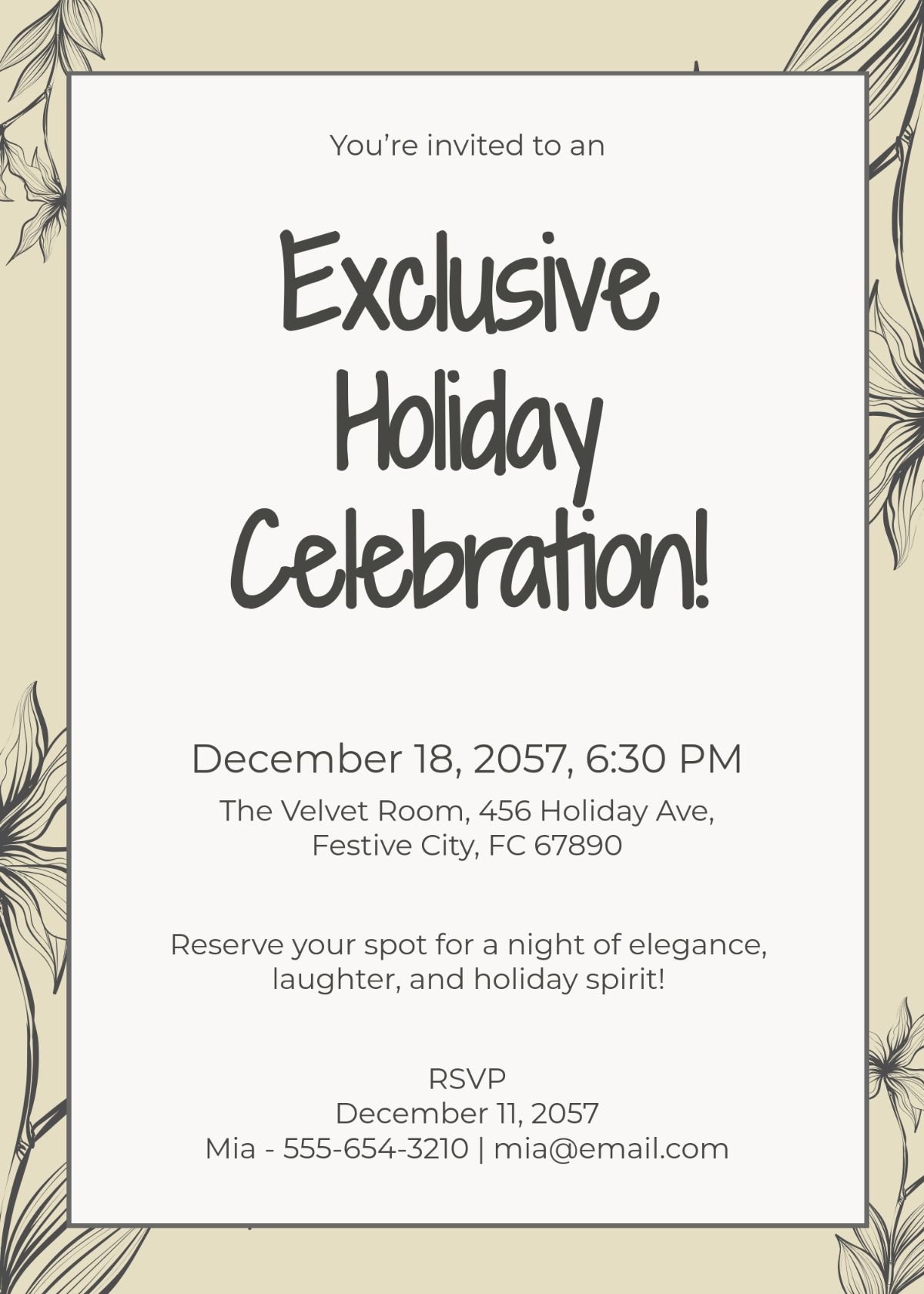 Free RSVP Templates To Edit Online