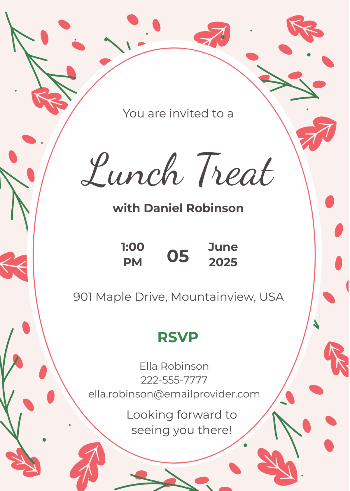 holiday lunch invitation template