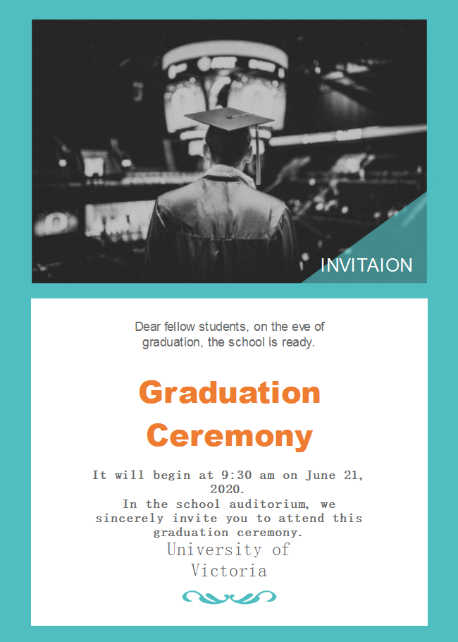 graduation ceremony invitation template