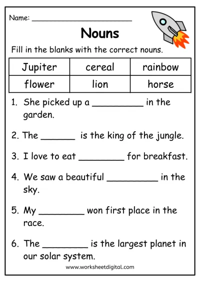 2nd grade english worksheets