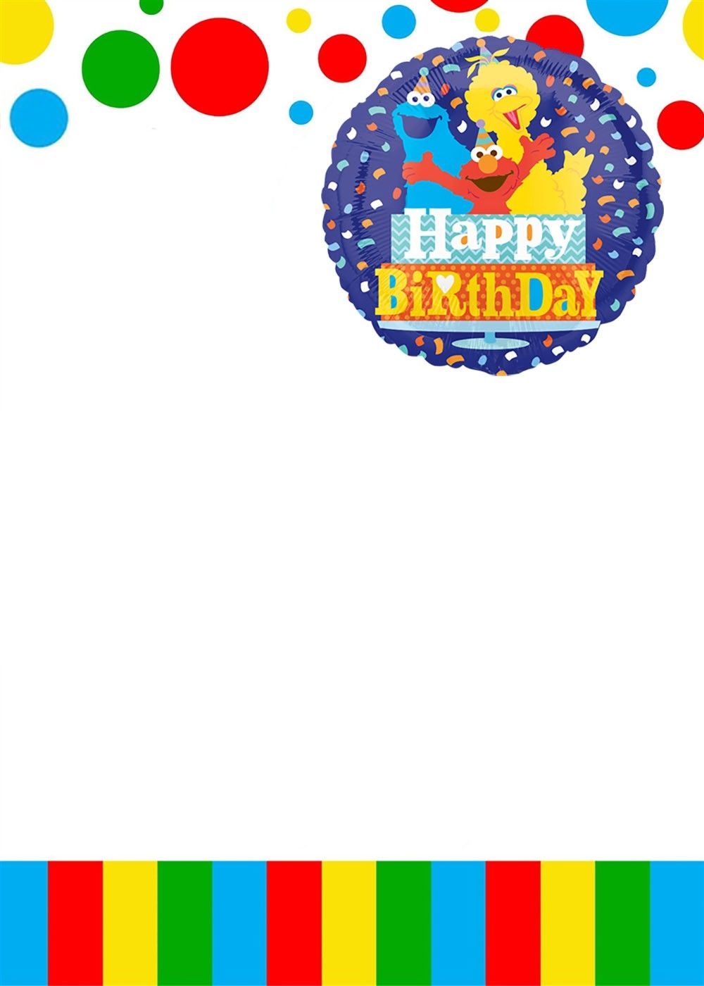 free sesame street templates invitations