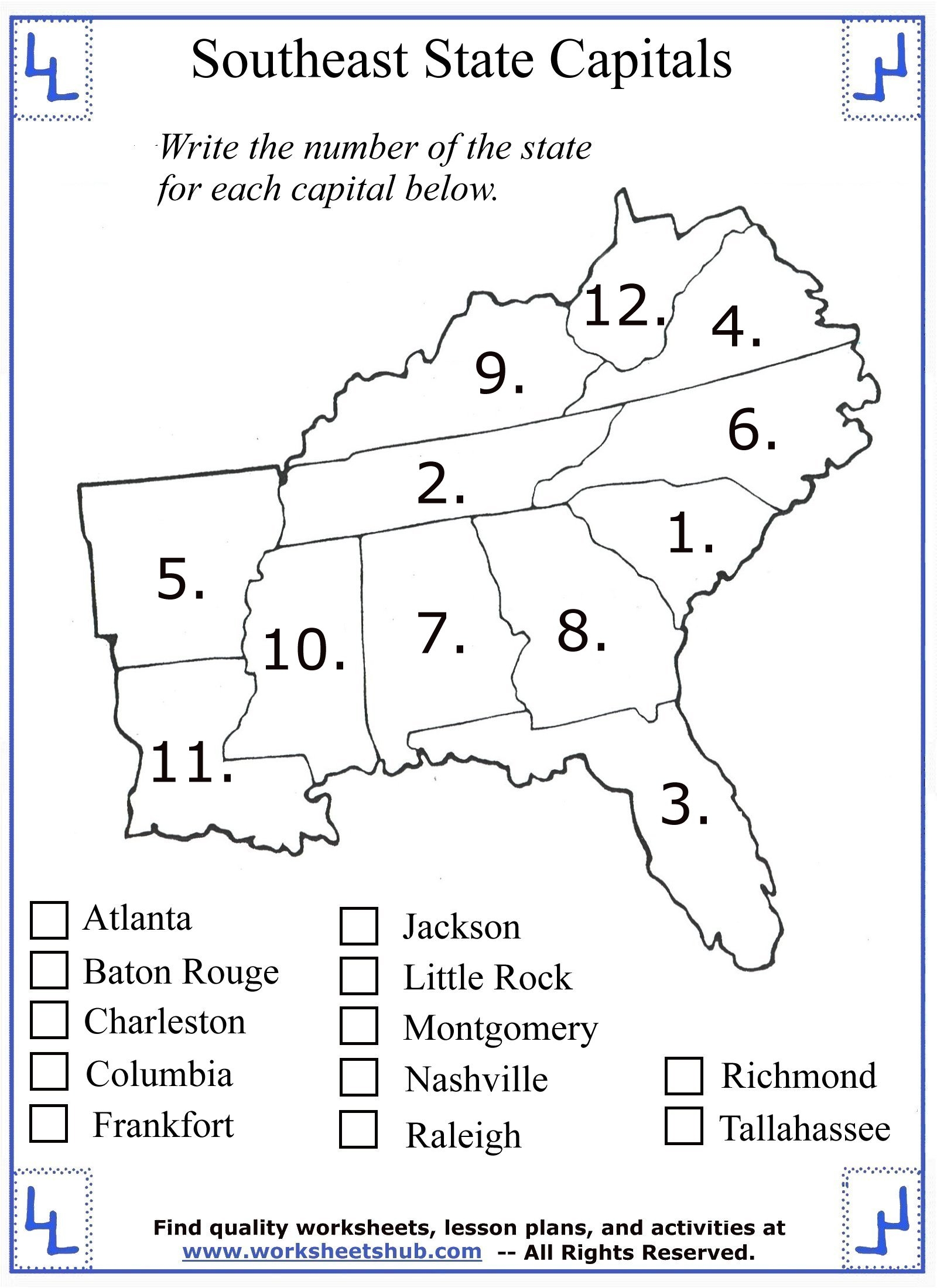 6th grade social studies worksheets