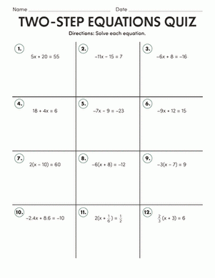 Free Solving 2 Step Equations Worksheet Download Free Solving 2 Step 