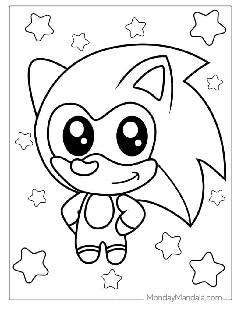 free sonic printable coloring pages