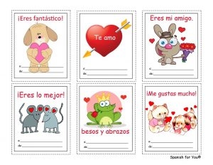 FREE Spanish Valentine 39 s Day Cards Spanish For You Spanish Phrases