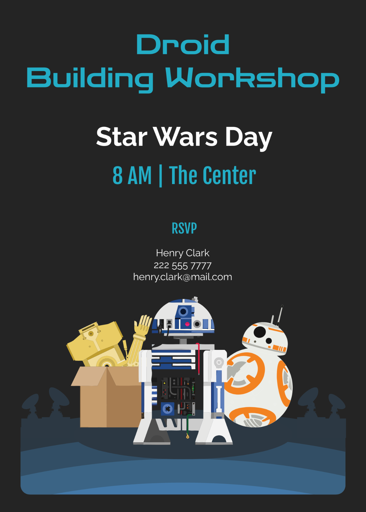 free star wars invitation template