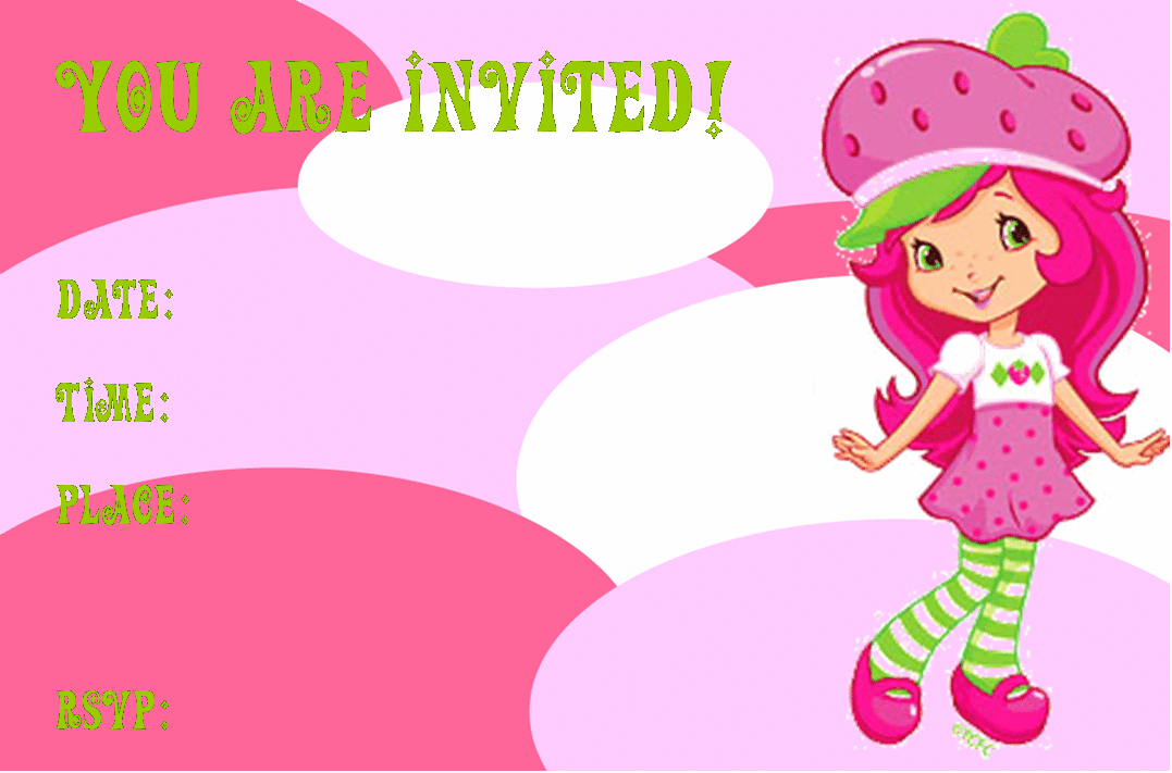 Free Strawberry Invitation Template Printable Word Searches