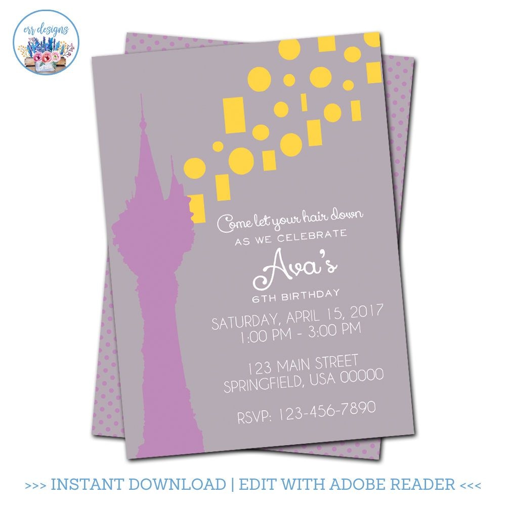 Free Tangled Invitations Templates Dev onallcylinders