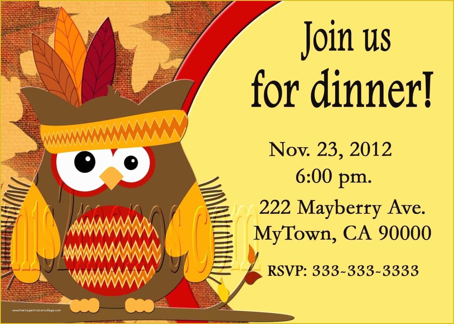 free thanksgiving invitation templates