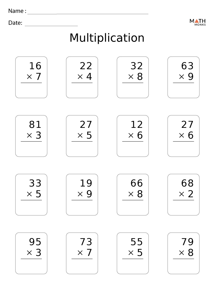 Free Third Grade Multiplication Worksheet Download Free Third Grade 