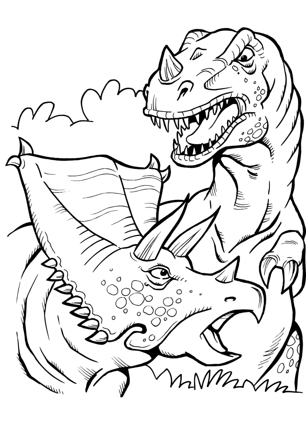 Free Trex Coloring Page Solhost