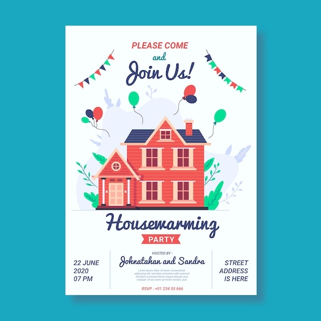housewarming template invitation