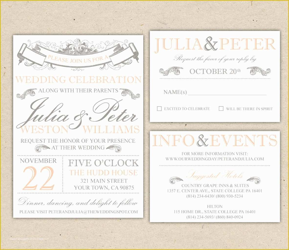 free wedding invite templates