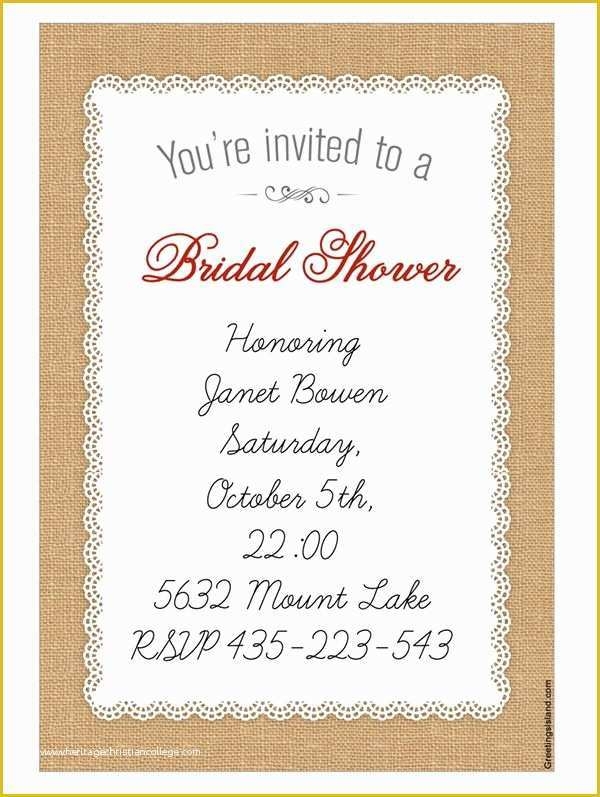 free wedding shower invitation templates