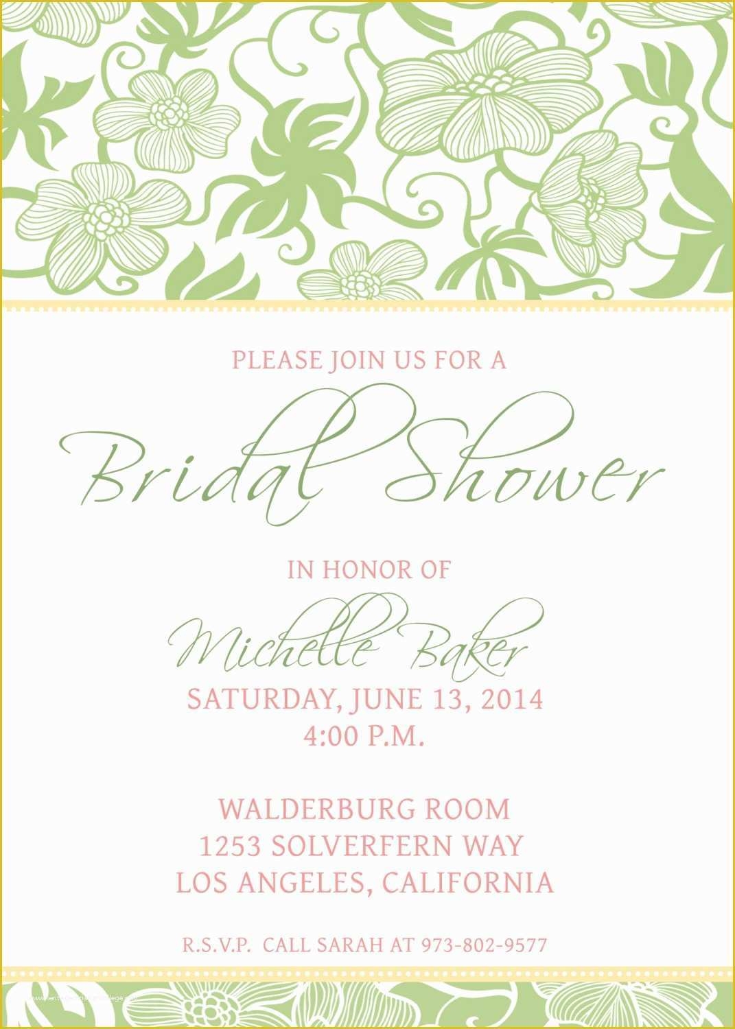 Free Wedding Shower Invitation Templates Of Free Printable Wedding