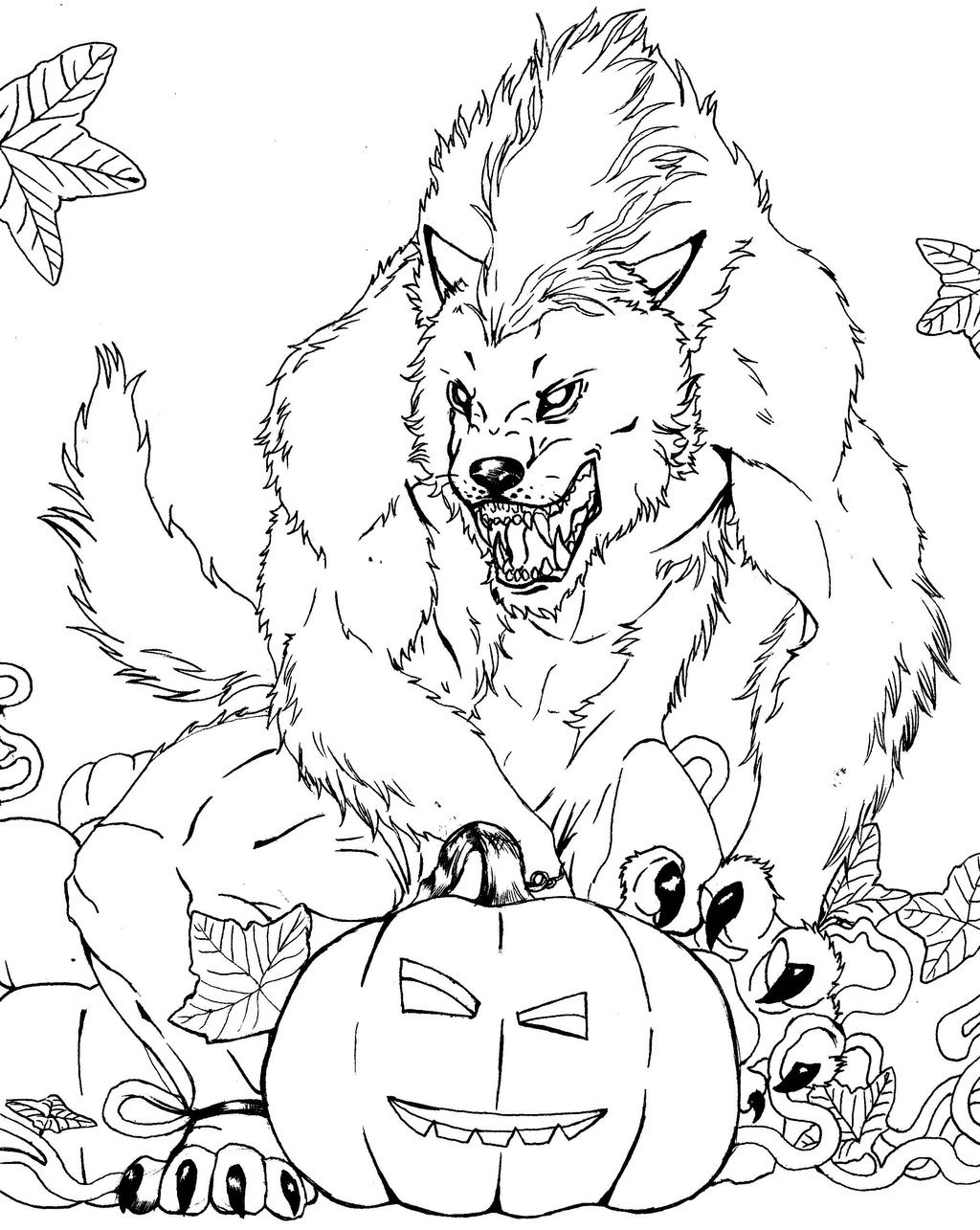 Werewolf Coloring Page