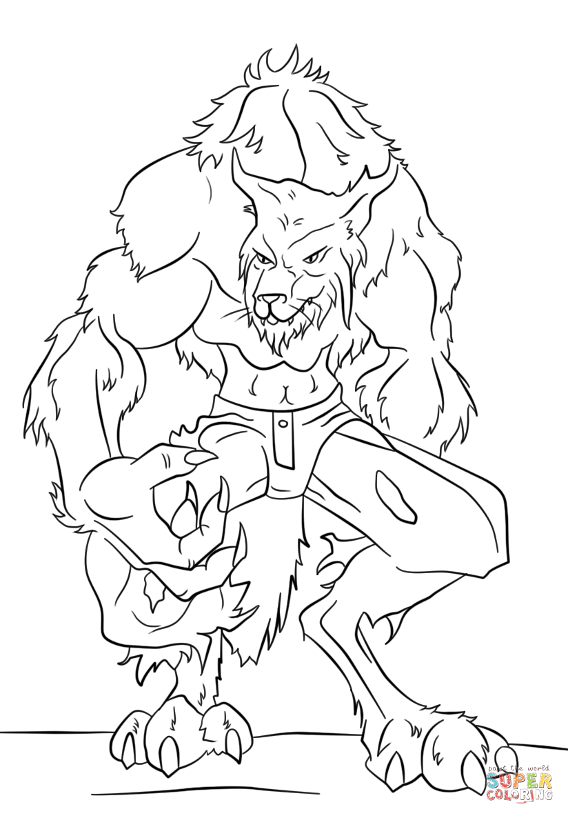Free Werewolf Coloring Pages Coloring Home