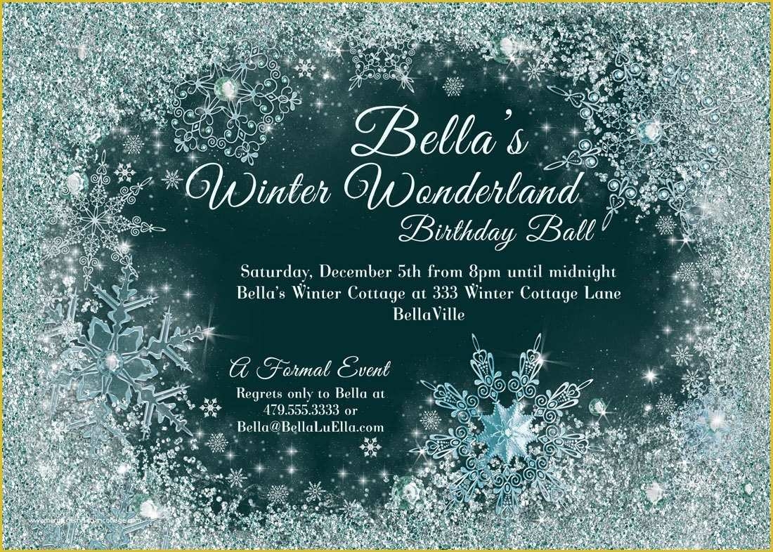 free winter wonderland invitations templates
