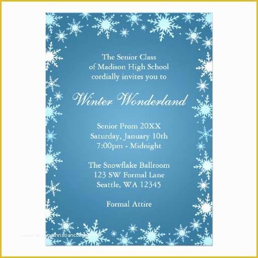 Free Winter Wonderland Invitations Templates Of Winter Wonderland Prom 