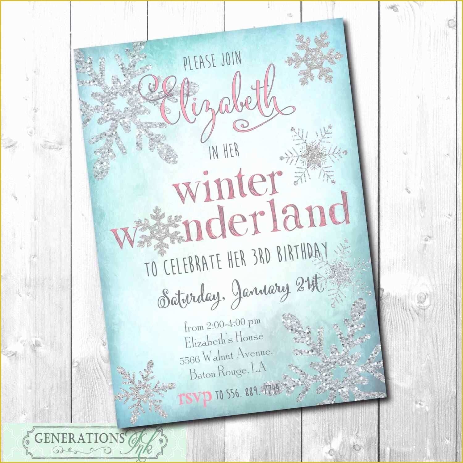 Free Winter Wonderland Invitations Templates Of Winter Wonderland 