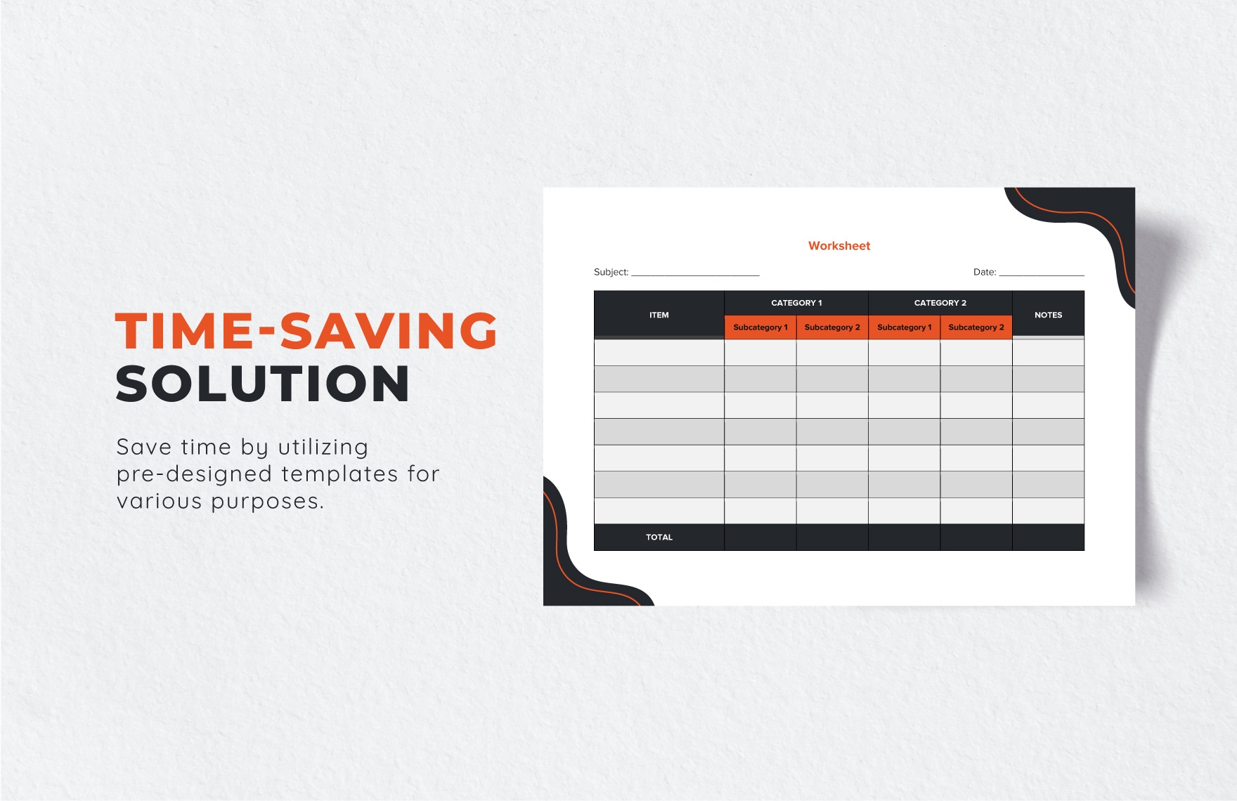Free Worksheet Format Template Download In Word Template